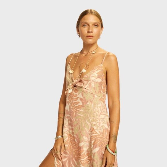 💕NATALIE MARTIN💕 Sophie Dress ~ Jungle Print Clay 100% Silk Large L NWT - Picture 3 of 16